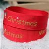 Order Go Grosgrain - 15mm Merry Christmas Hat Red/Gold